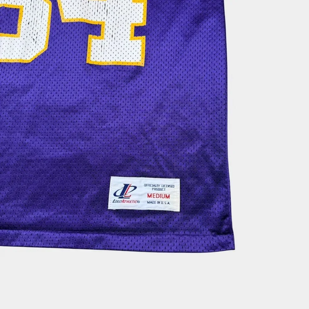 Vintage Randy Moss Minnesota Vikings Jersey Logo Athletic Purple Youth Medium 10